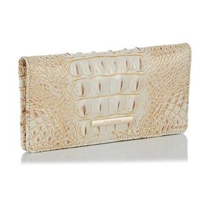 Brahmin Ady Ivory Iguana Gala Genuine Leather Wallet NWT